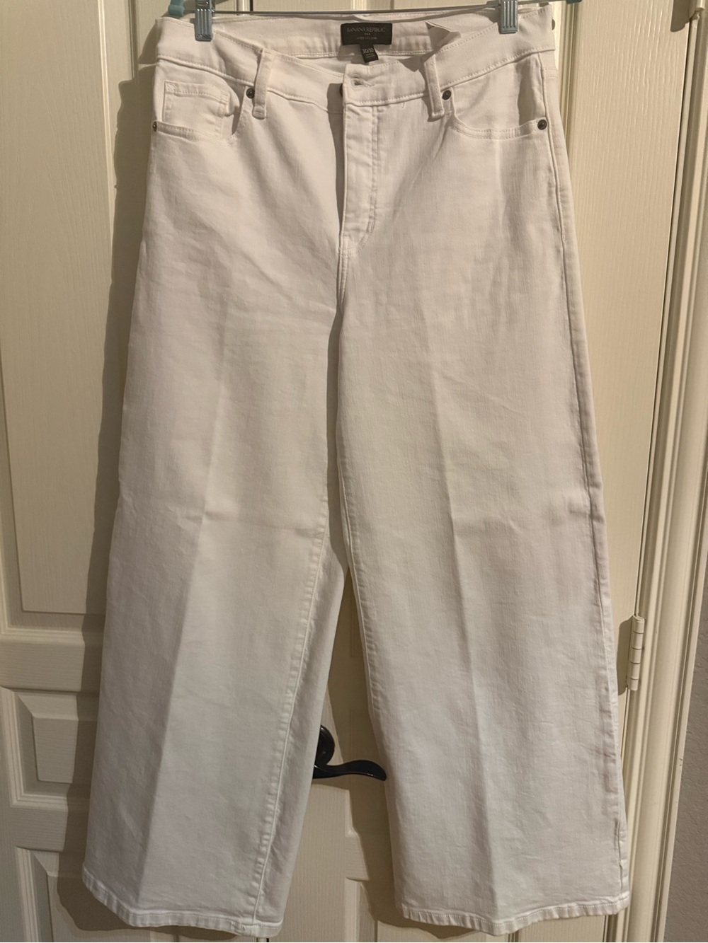 Banana Republic White Wide-Leg Jeans
